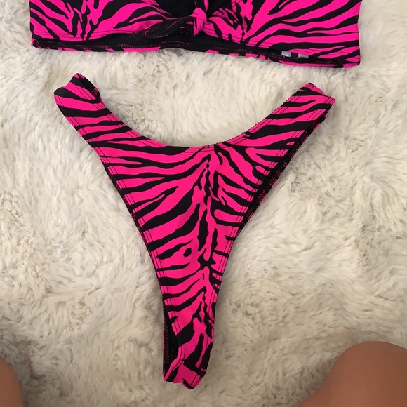 Fashion Nova Swim Zebra Thong Bikini Poshmark